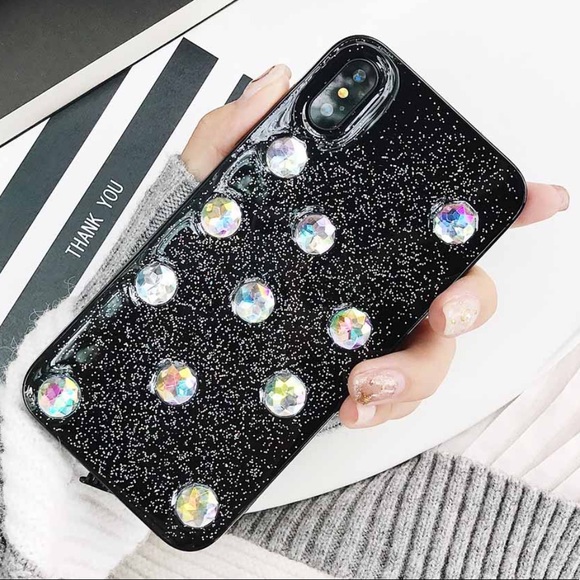 Accessories - NEW iPhone X Black Diamond Glitter Soft TPU Case